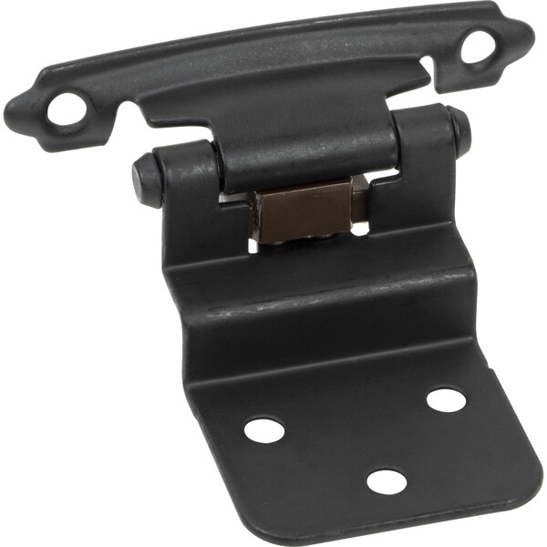Hardware Resources Traditional 3/8In. Inset Hinge W/ Semi-Concealed Frame Wing, Matte Black P5922MB-R - main